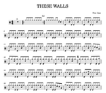 Thèse Walls Dua Lipa Full Drum Transcription / Drum Sheet Music Rossoni