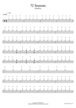 72 Seasons Metallica Full Drum Transcription / Drum Sheet Music COPYDRUM