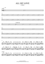 All My Love Coldplay Full Drum Transcription / Drum Sheet Music COPYDRUM