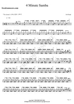 4 Minute Samba Earl Klugh Full Drum Transcription / Drum Sheet Music COPYDRUM
