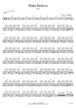 Make Believe Toto Full Drum Transcription / Drum Sheet Music COPYDRUM