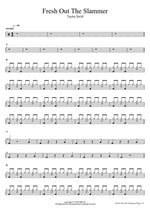 Fresh Out the Slammer Taylor Swift Full Drum Transcription / Drum Sheet Music COPYDRUM