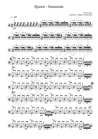 Innuendo - Queen - Drum Sheet Music - AriaMus.com – DrumSetSheetMusic