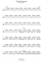 Under Pressure (feat. David Bowie) - Queen drum sheet music