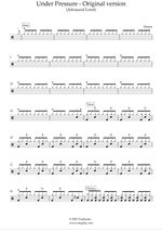 Under Pressure (feat. David Bowie) - Queen drum sheet music