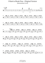 I Want to Break Free - Queen drum sheet music