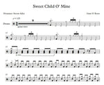 Sweet Child o' Mine Guns N' Roses Full Drum Transcription / Drum Sheet Music Franki Bio