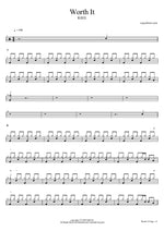 Worth It - RAYE drum sheet music