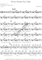 Every Breath You Take police Full Drum Transcription / Drum Sheet Music COPYDRUM