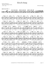 Give It Away Red Hot Chili Peppers Full Drum Transcription / Drum Sheet Music COPYDRUM