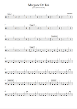 Morgane de toi - Renaud drum sheet music