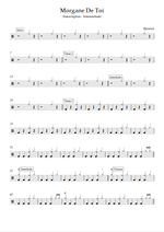 Morgane de toi - Renaud drum sheet music