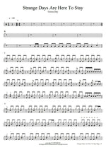 Strange Days Are Here to Stay Green Day Full Drum Transcription / Drum Sheet Music COPYDRUM