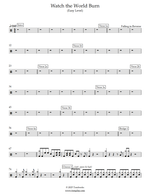 Watch the World Burn - Falling in Reverse drum sheet music
