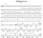 Ordinary Love U2 (The Band) Full Drum Transcription / Drum Sheet Music Cyril Mayer