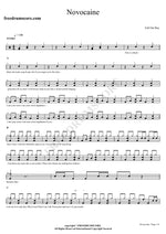 Novocaine Fall Out Boy Full Drum Transcription / Drum Sheet Music COPYDRUM