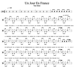 Un Jour En France Noir Désir Full Drum Transcription / Drum Sheet Music Cyril Mayer
