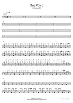 One Voice - Rokudenashi (고부시) drum sheet music