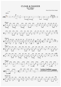 Cloak and Dagger - Rory Gallagher - Full Drum Transcription / Drum Sheet Music - AriaMus.com