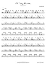 Oh, Pretty Woman - Roy Orbison drum sheet music