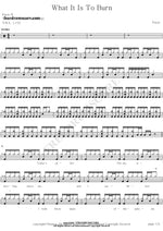 What It Is To Burn Finch Full Drum Transcription / Drum Sheet Music COPYDRUM