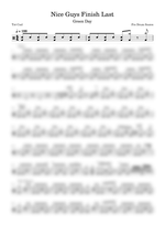 Nice Guys Finish Last Green Day Full Drum Transcription / Drum Sheet Music Pro Drum Scores