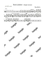 Rock Lobster (Single Version) The B52's Full Drum Transcription / Drum Sheet Music KiwiDrums