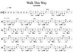 Walk This Way Aerosmith Full Drum Transcription / Drum Sheet Music Cyril Mayer