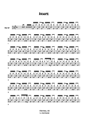 Animate - Rush - Drum Sheet Music - AriaMus.com – DrumSetSheetMusic