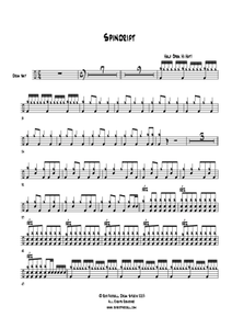 Spindrift - Rush - Full Drum Transcription / Drum Sheet Music - AriaMus.com