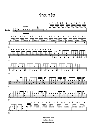 Stick It Out - Rush - Full Drum Transcription / Drum Sheet Music - AriaMus.com