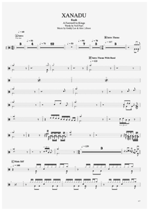 Xanadu - Rush - Full Drum Transcription / Drum Sheet Music - AriaMus.com
