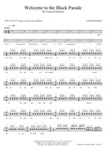 Welcome to the Black Parade (COOP3RDRUMM3R Drum Cover) My Chemical Romance Full Drum Transcription / Drum Sheet Music COPYDRUM