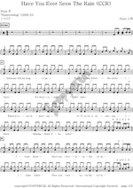 Have You Ever Seen The Rain noon Full Drum Transcription / Drum Sheet Music COPYDRUM