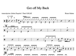 Get Off My Back Bryan Adams Full Drum Transcription / Drum Sheet Music Daniel Galaz