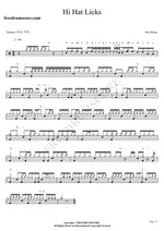 Hi Hat Licks That Fatten Up Your Groove Eric Moore Full Drum Transcription / Drum Sheet Music COPYDRUM