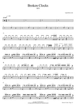 Broken Clocks - SZA drum sheet music