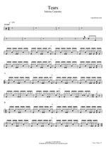 Tears - Sabrina Carpenter drum sheet music