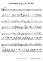 Santa Doesn't Know You Like I Do - Sabrina Carpenter drum sheet music