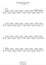 Smooth Operator - Sade drum sheet music