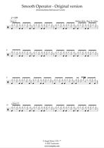 Smooth Operator - Sade drum sheet music