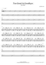 Too Good at Goodbyes - Sam Smith drum sheet music