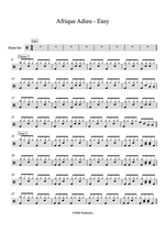 Afrique Adieu V.maxi - Michel Sardou drum sheet music