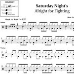Saturday Night's Alright (For Fighting) Elton John Full Drum Transcription / Drum Sheet Music OnlineDrummer.com