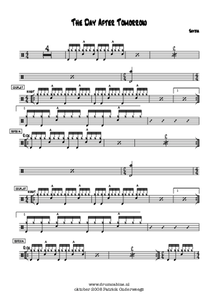 The Day After Tomorrow - Saybia - Full Drum Transcription / Drum Sheet Music - AriaMus.com