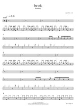 Be Ok - Scrawny drum sheet music
