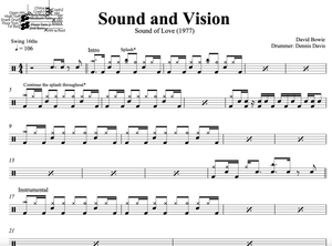 Sound and Vision - David Bowie - Full Drum Transcription / Drum Sheet Music - DrumSetSheetMusic.com