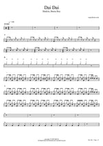 Dai Dai - Shakira and Burna Boy drum sheet music