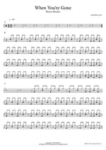 When You're Gone - Shawn Mendes drum sheet music