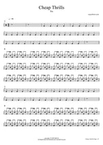 Cheap Thrills - Sia drum sheet music